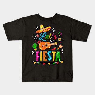 Let's fiesta for funny Cinco de Mayo costume party Kids T-Shirt